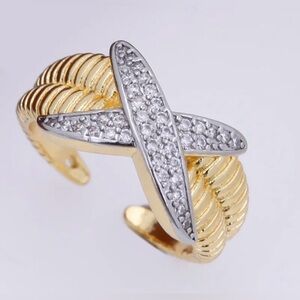 Two Tone Cocktail Women's Ring